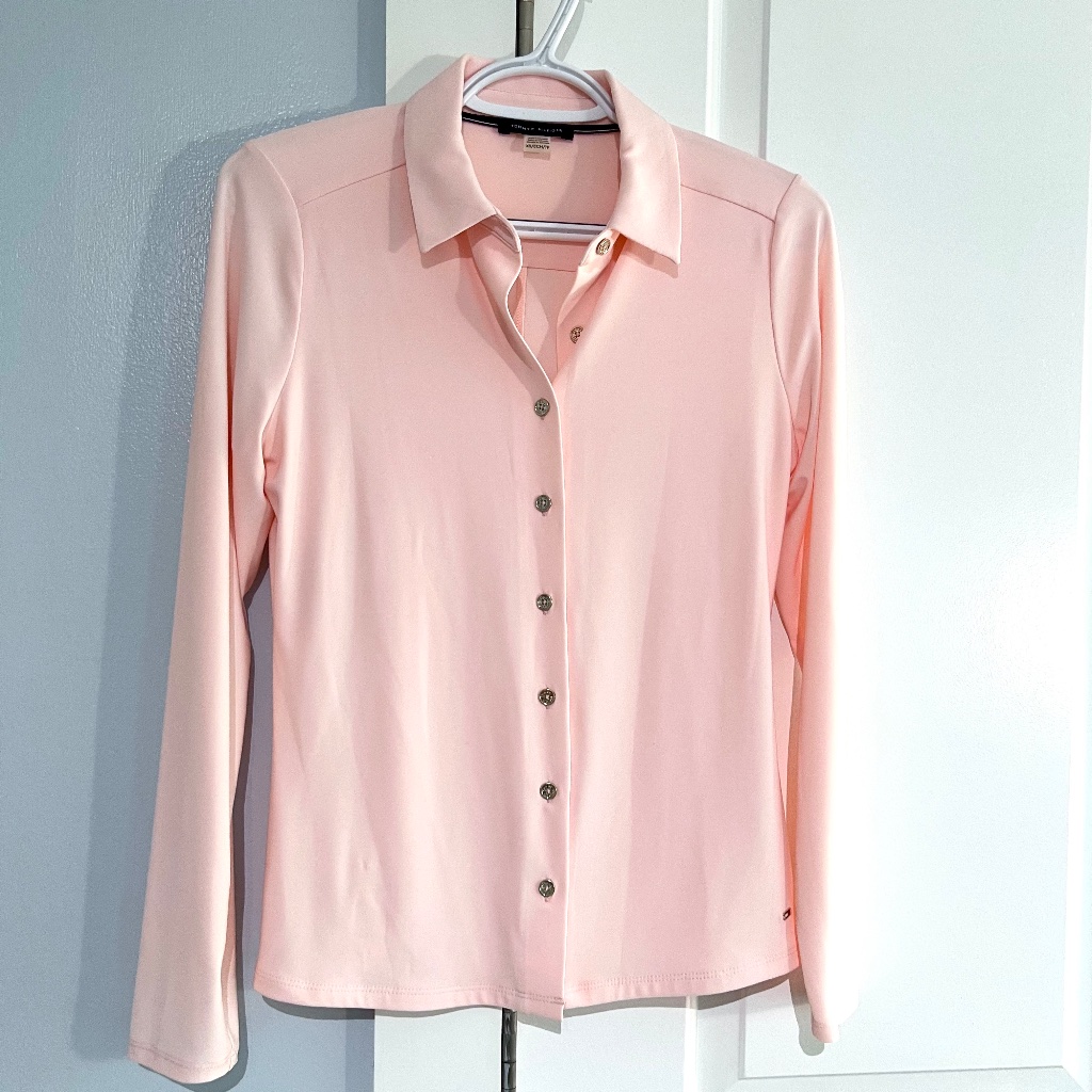 Tommy Hilfiger Women's Soft Work Long Sleeve Knit Button Down Top, Nwot